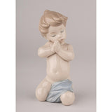 LLADRO' Figurina Bimbo Che Prega 13x7cm Porcellana