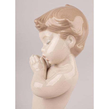 Lladró Figurina Bimbo Che Prega 13x7cm Porcellana