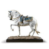 Lladró Scultura Pura Razza Spagnolo Cavallo Edizione Limitata 44x50cm Porcellana