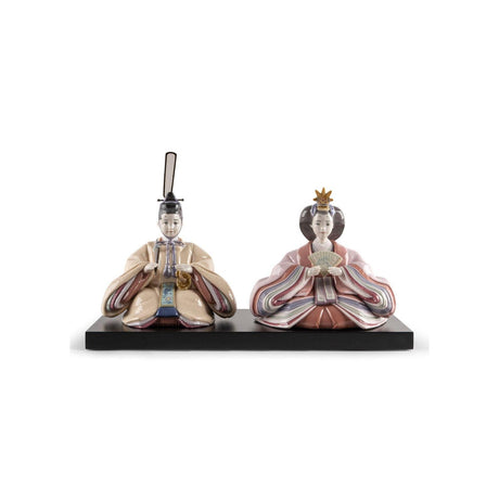 Lladró Figurina Hina Dolls Beige e Rosa 26x41cm Porcellana
