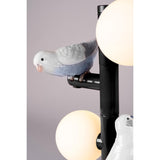Lladró La Lampada da Tavolo The Parrot Party Nero 45x20cm Porcellana