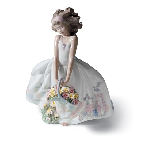 Lladró Figurina Fiori Silvestri 26x21cm Porcellana