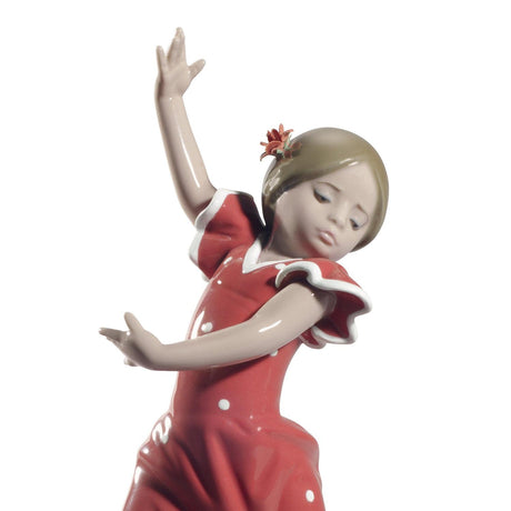Lladró Figurina Ballerina Rosso 19x10cm Porcellana