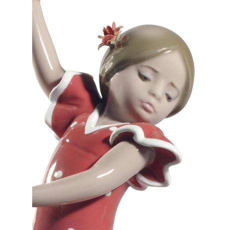 Lladró Figurina Ballerina Rosso 19x10cm Porcellana