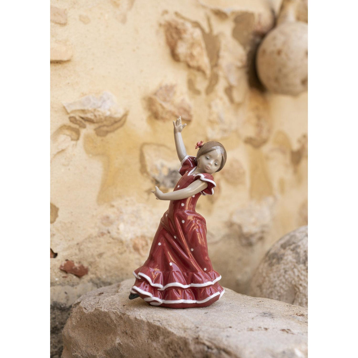 LLADRO' Figurina Ballerina Rosso 19x10cm Porcellana