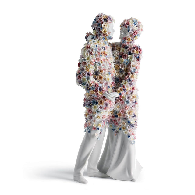 Lladró Scultura Amore III Fiori 34x17cm Porcellana