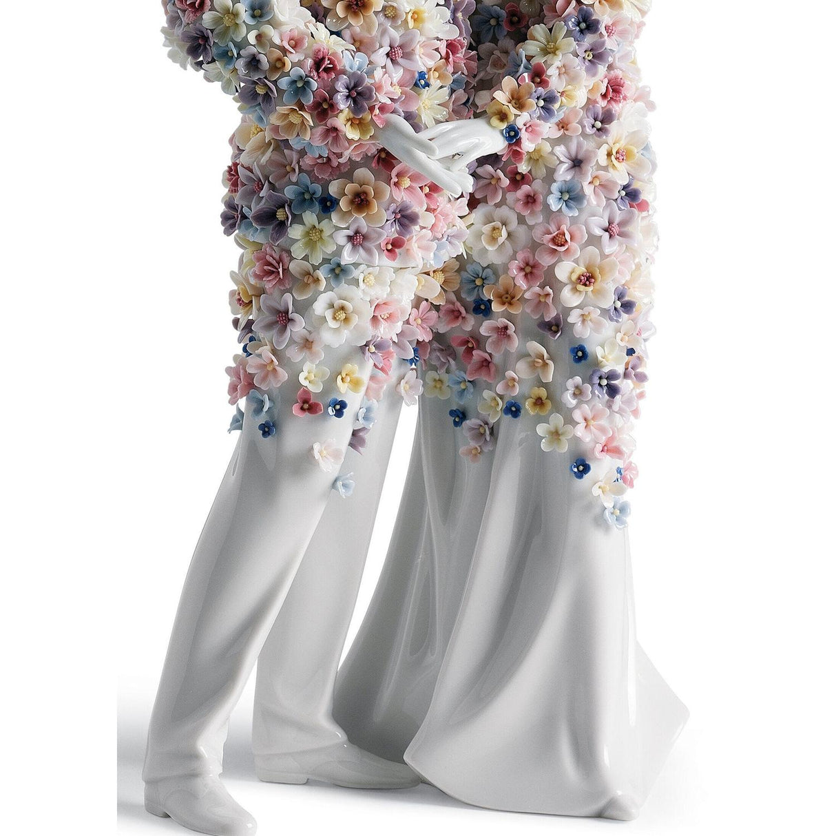 LLADRO' Scultura Amore III Fiori 34x17cm Porcellana