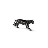 Lladró Scultura Pantera Nero Glassare 19x50cm Porcellana