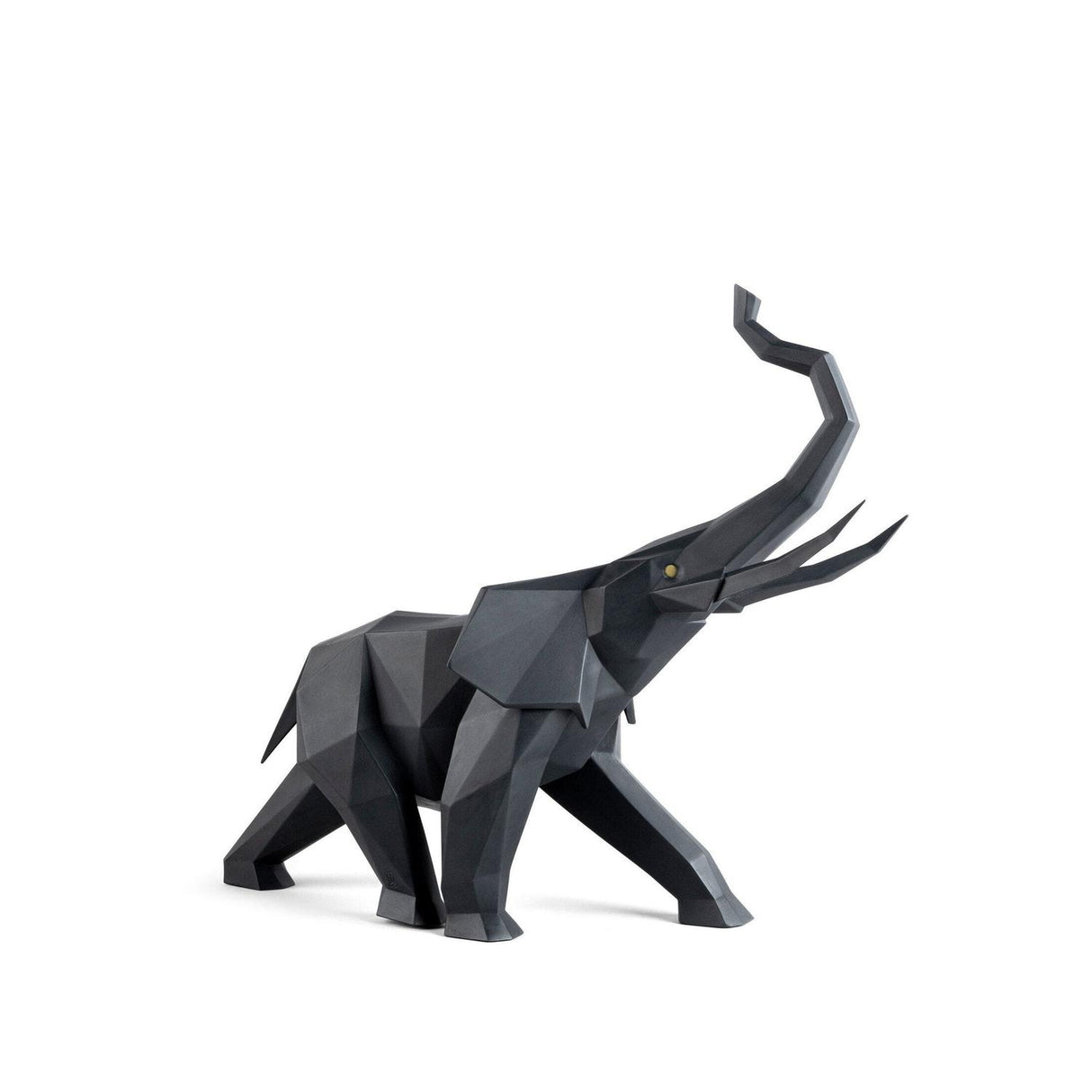 Lladró Scultura Elefante Nero Opaco 43x52cm Porcellana