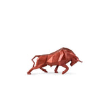 Lladró Scultura Toro Rosso Metallizzato 24x50cm Porcellana