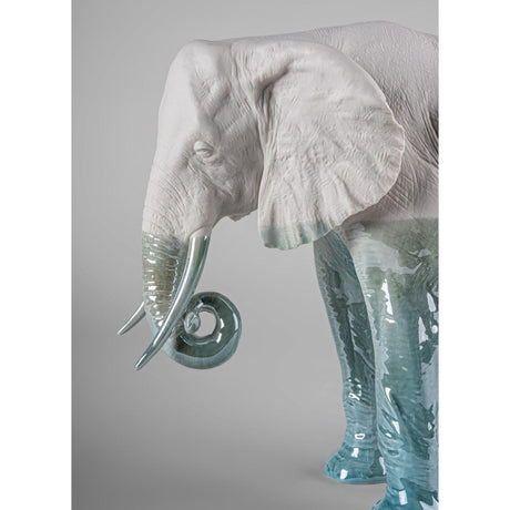Lladró Scultura Elefante Underwater 27x36cm Porcellana