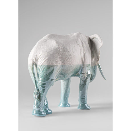 Lladró Scultura Elefante Underwater 27x36cm Porcellana