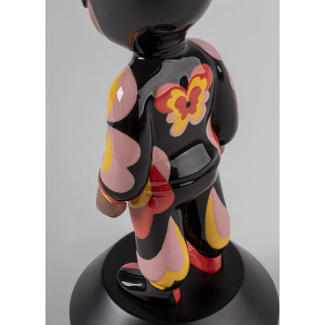 Lladró Scultura The Guest By Jade Purple Brown Little Serie Numerate 30x11cm Porcellana