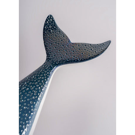 Lladró Figurina Scultura Balena 13x48cm Porcellana