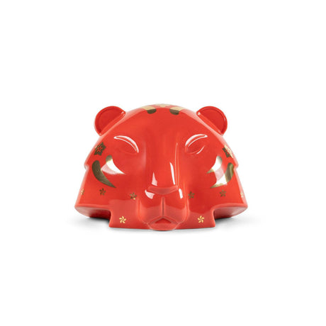Lladró Scultura la Tigre Rosso Oro 9x14cm Porcellana