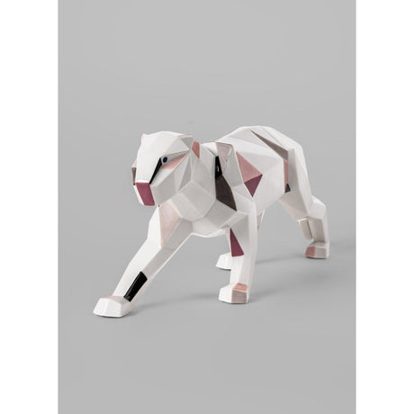 Lladró Scultura Pantera 19x50cm Porcellana