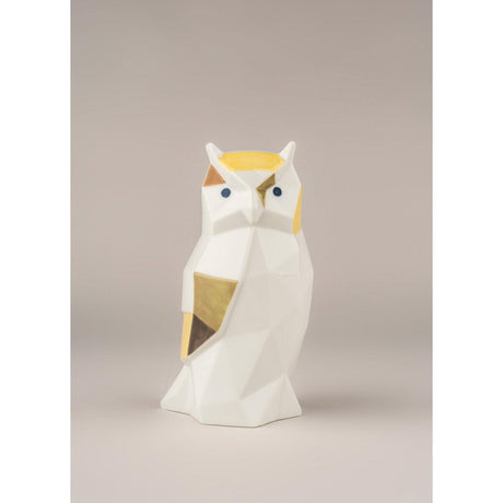 Lladró Figurina Gufo 16x8cm Porcellana