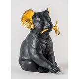 LLADRO' Scultura Koala Nero Oro Serie Limitata 34x21cm Porcellana