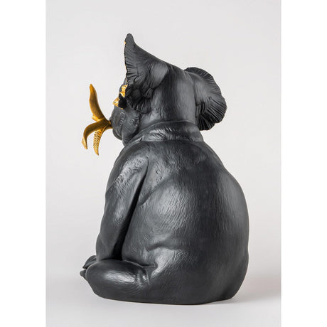 Lladró Scultura Koala Nero Oro Serie Limitata 34x21cm Porcellana