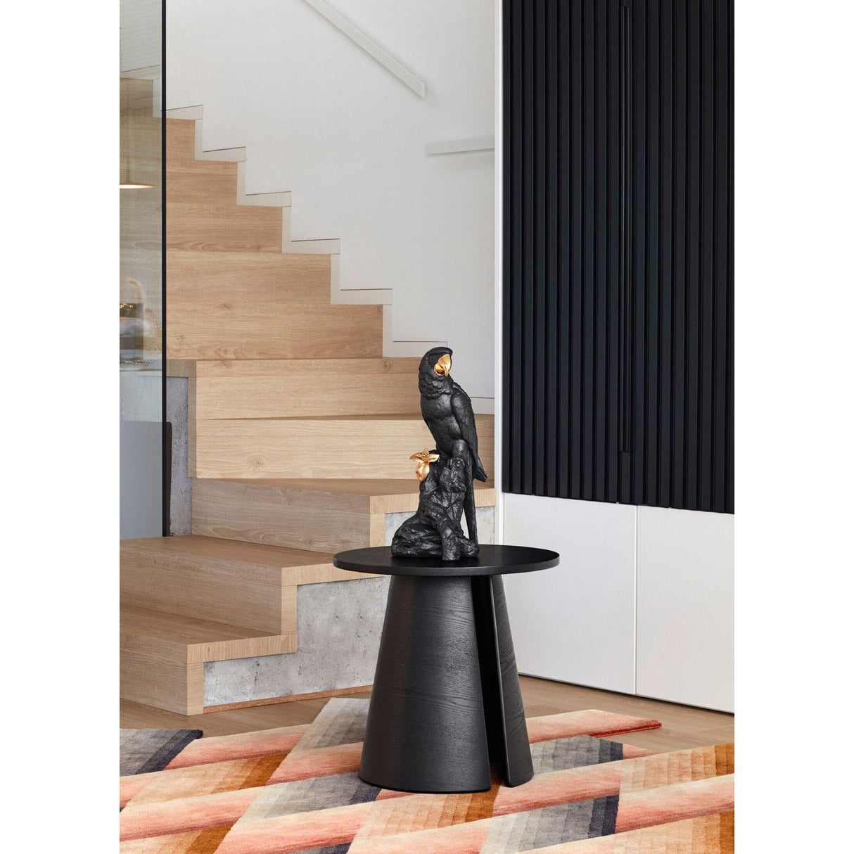 LLADRO' Scultura Ara Nero e Oro Serie Limitata 45x22cm Porcellana