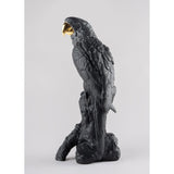 LLADRO' Scultura Ara Nero e Oro Serie Limitata 45x22cm Porcellana