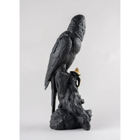Lladró Scultura Ara Nero e Oro Serie Limitata 45x22cm Porcellana