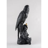 LLADRO' Scultura Ara Nero e Oro Serie Limitata 45x22cm Porcellana