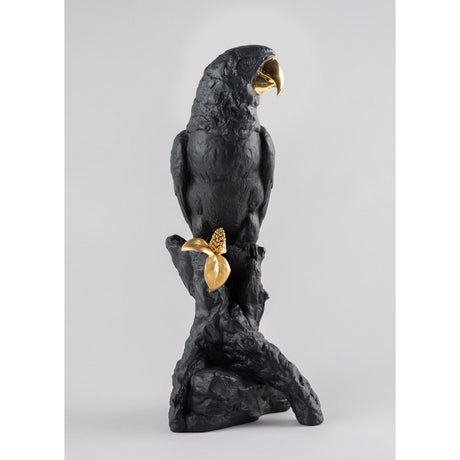 Lladró Scultura Ara Nero e Oro Serie Limitata 45x22cm Porcellana