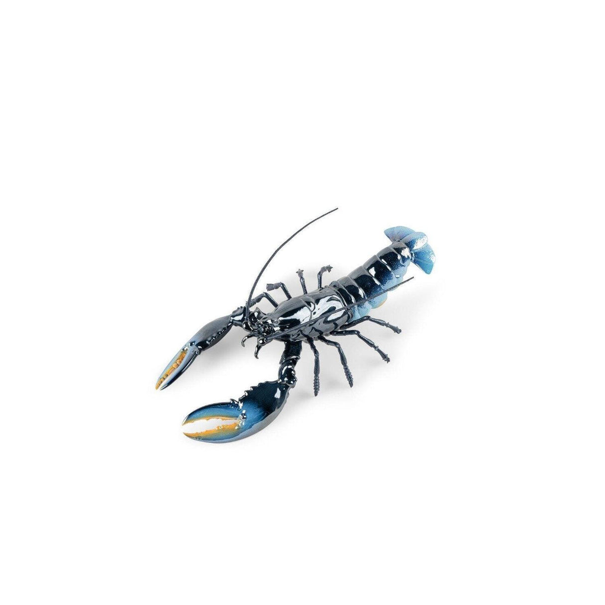 Lladró Scultura Aragosta Blu 13x45cm Porcellana
