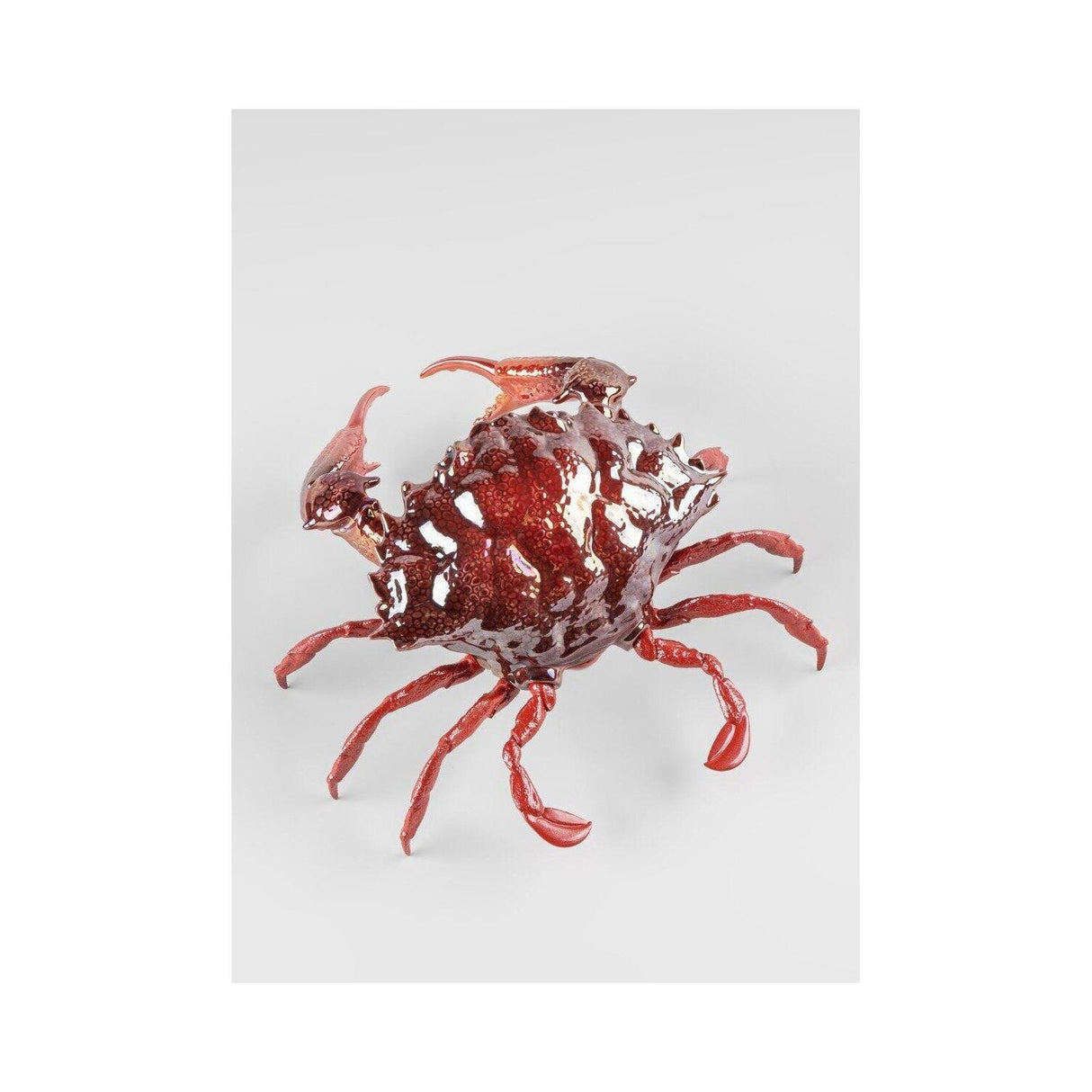 Lladró Scultura Granchio Rosso 14x28cm Porcellana