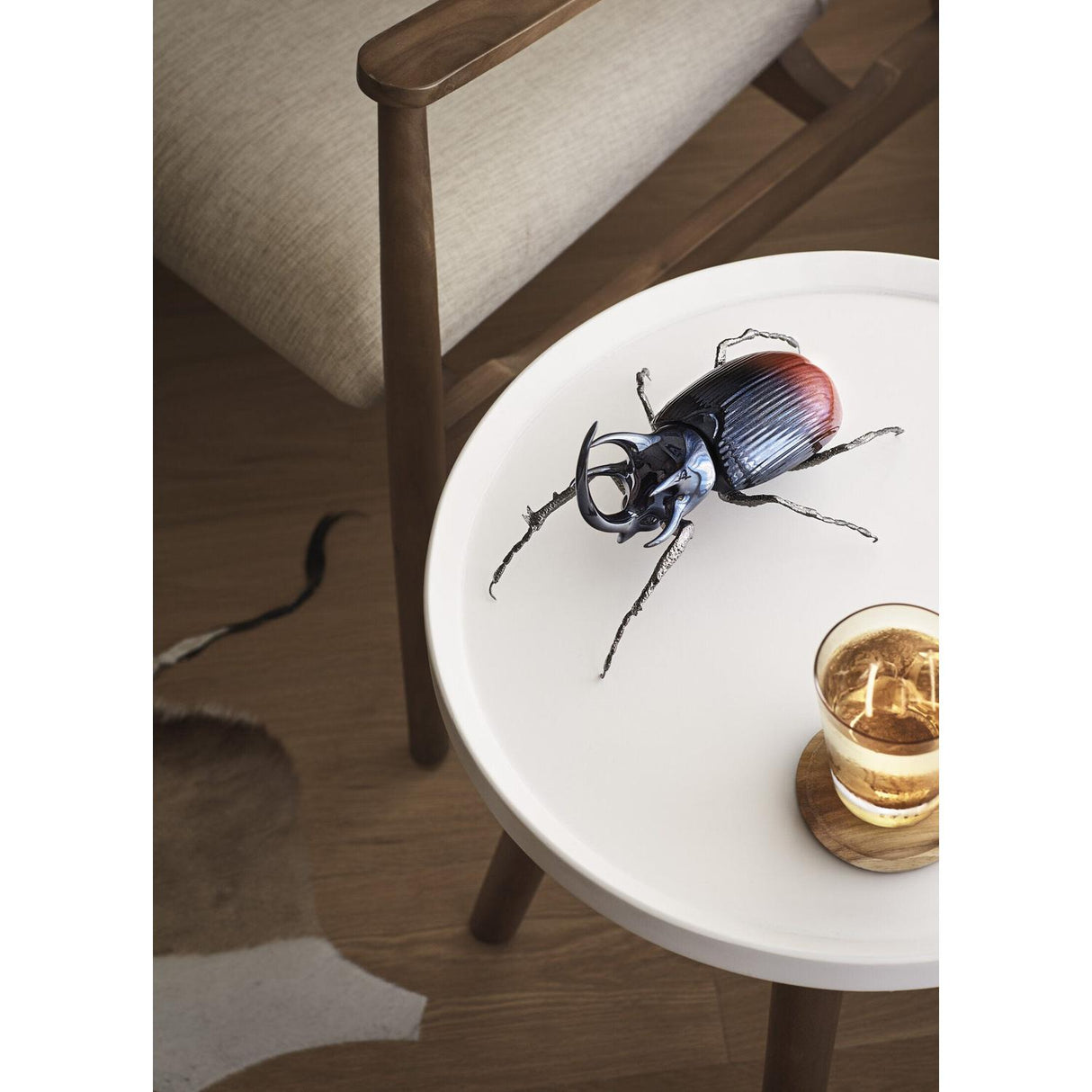 Lladró Figura Scarabeo Rinoceronte 12x26cm Porcellana