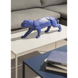 LLADRO' Scultura Pantera Azzurro Opaco 19x50cm Porcellana
