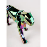 LLADRO' Scultura Pantera Iridescente 19x50cm Porcellana