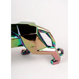 Lladró Scultura Pantera Iridescente 19x50cm Porcellana