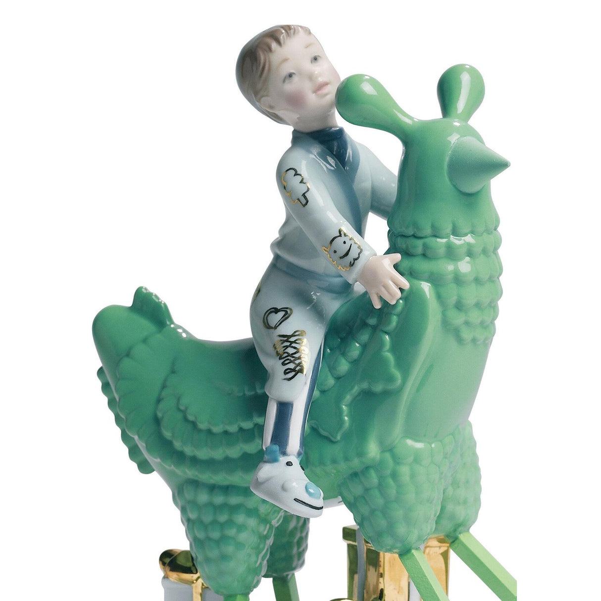 Lladró Scultura The Rocking Chicken Ride By Jaime Hayon 24x21cm Porcellana