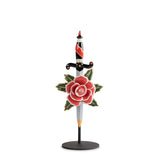 Lladró Figurina Rosa e Pugnale 36x15cm Porcellana