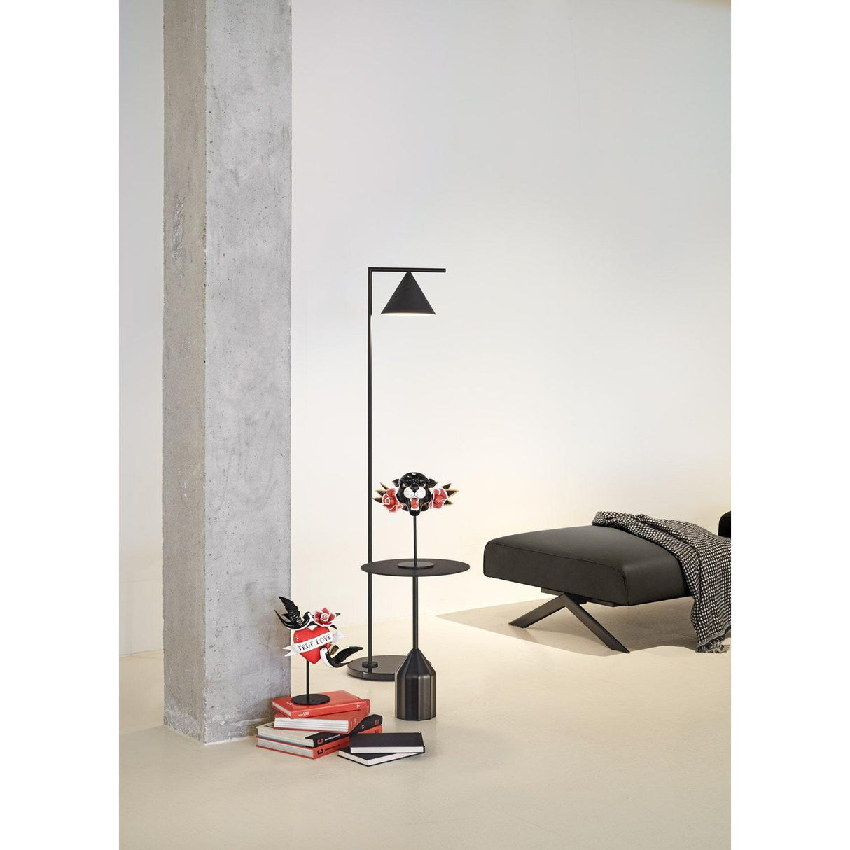 LLADRO' Figurina Pantera Selvaggia 17x38cm Porcellana