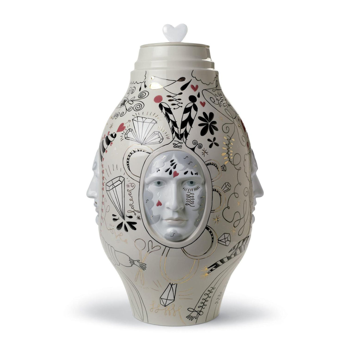 Lladró Medium Conversation Vase Edizione Limitata 47x31cm Porcellana