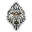 Lladró Maschera Mandrillo Nero Oro 44x31cm Porcellana