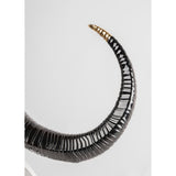 Lladró Maschera Bufalo Nero e Oro 36x67cm Porcellana