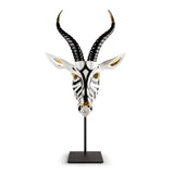 Lladró Maschera Antilope Nero Oro 57x39cm Porcellana