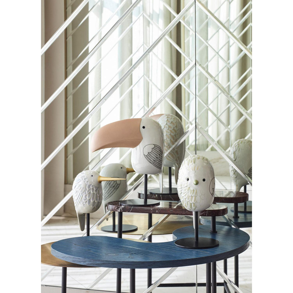 LLADRO' Face 2 Face Colibrì 24x21cm Porcellana