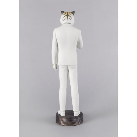Lladró Figura Uomo Tigre 44x14cm Porcellana
