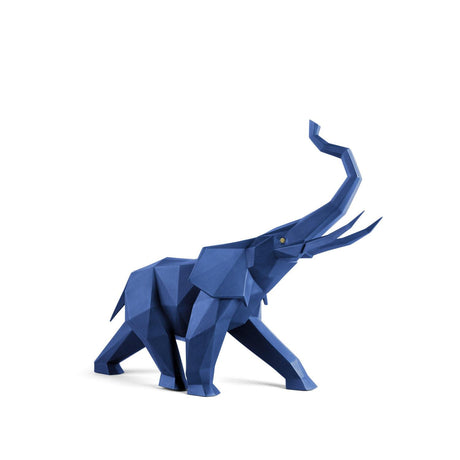Lladró Scultura Elefante Azzurro 43x52cm Porcellana