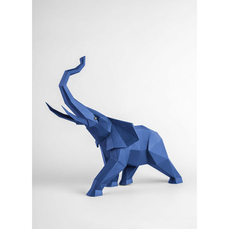 Lladró Scultura Elefante Azzurro 43x52cm Porcellana