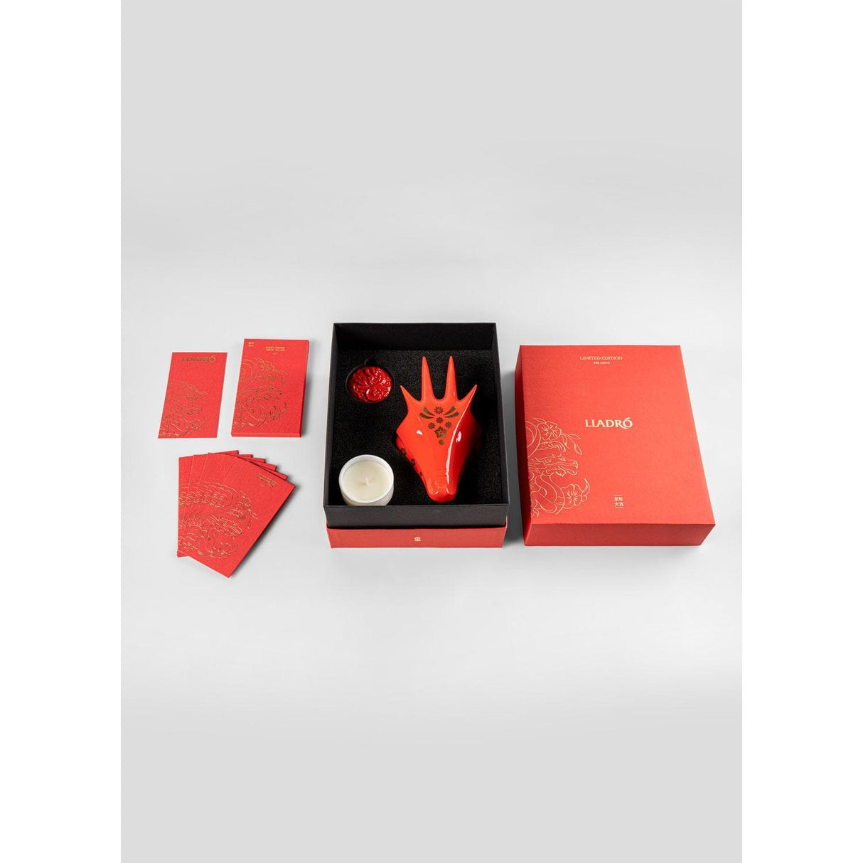 LLADRO' Year Of The Dragon Set Serie Limitata 13x24cm Porcellana