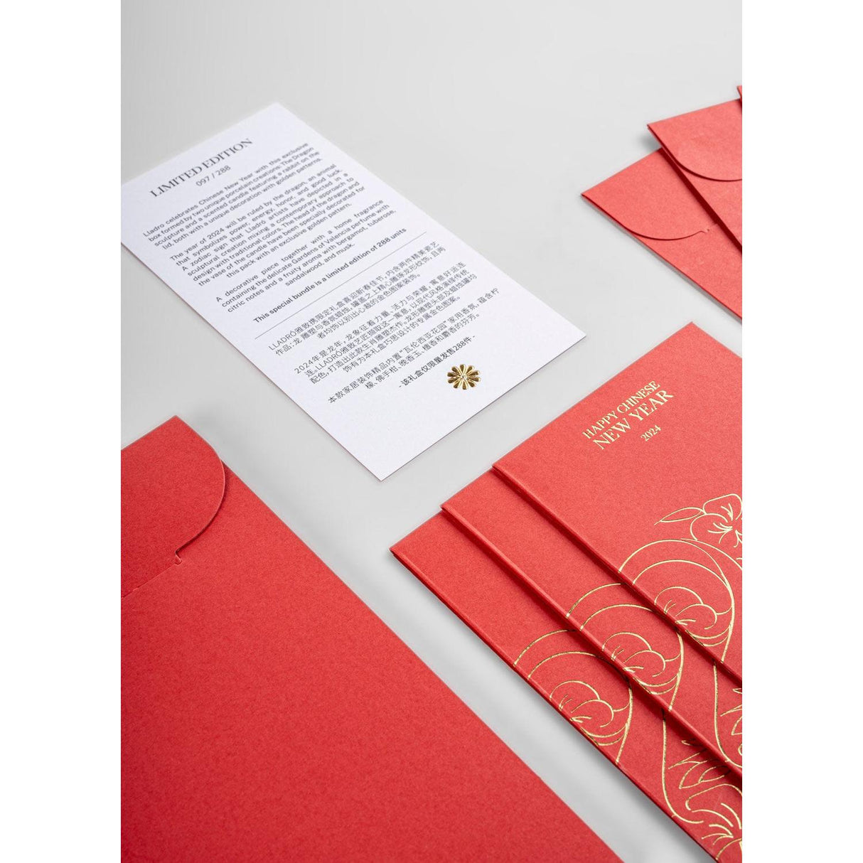 LLADRO' Year Of The Dragon Set Serie Limitata 13x24cm Porcellana