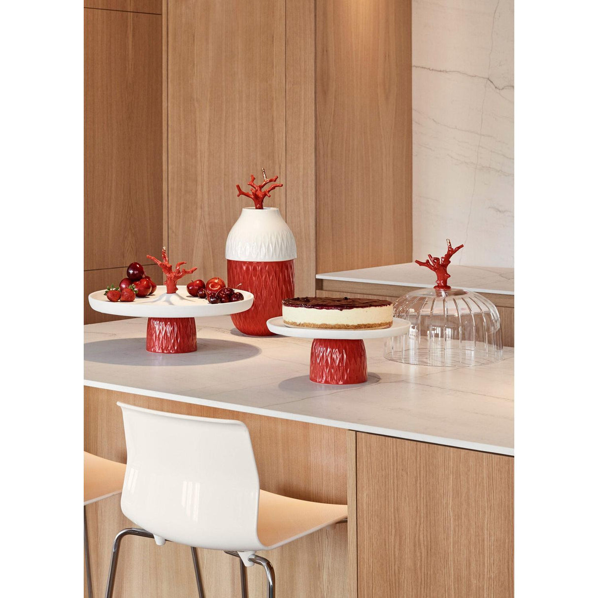 Lladró Vaso Coral 44x16cm Porcellana