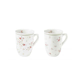 Set 2 mug Nonna Rosa Brandani in porcellana decoro floreale 350 ml