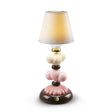 Lladró Lampada da Tavolo Firefly Cactus Autunno Dorato Rosa 30x12cm Porcellana